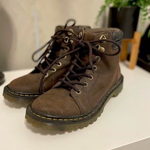Brown Dr. Martens Combat Boots